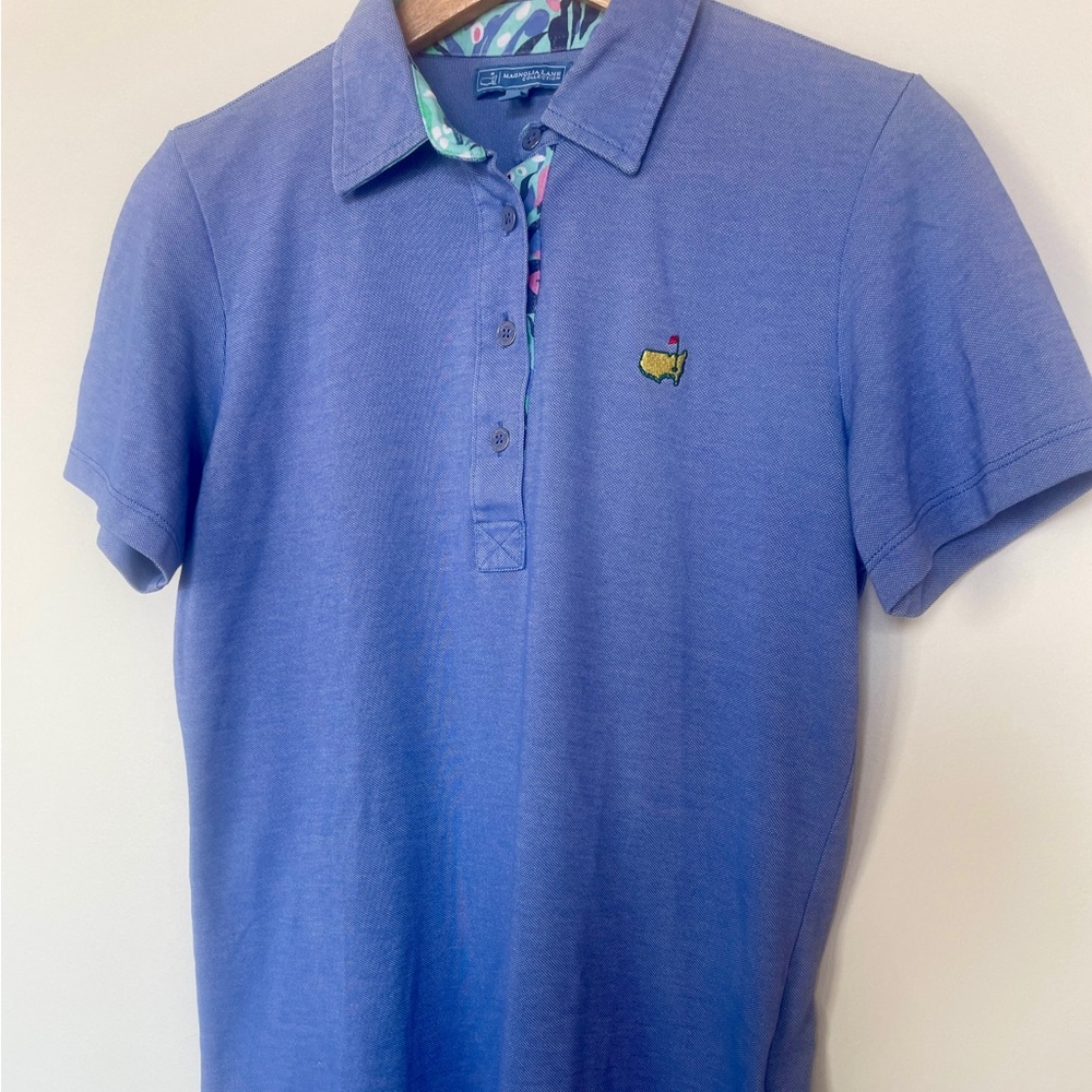 RARE Magnolia Lane Collection Masters Logo Lavender Women's Polo Medium Pima